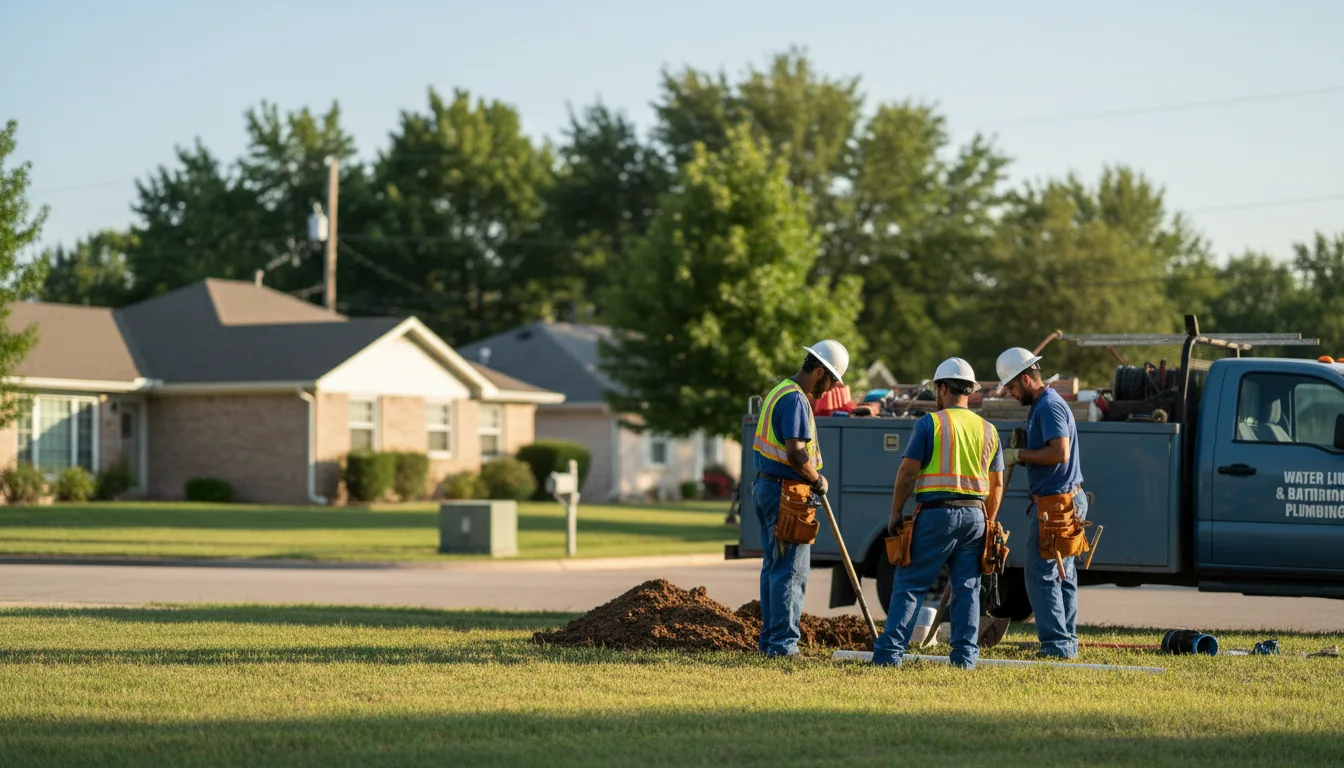 Residential water line and bathroom plumbing service in Haverford, PA
